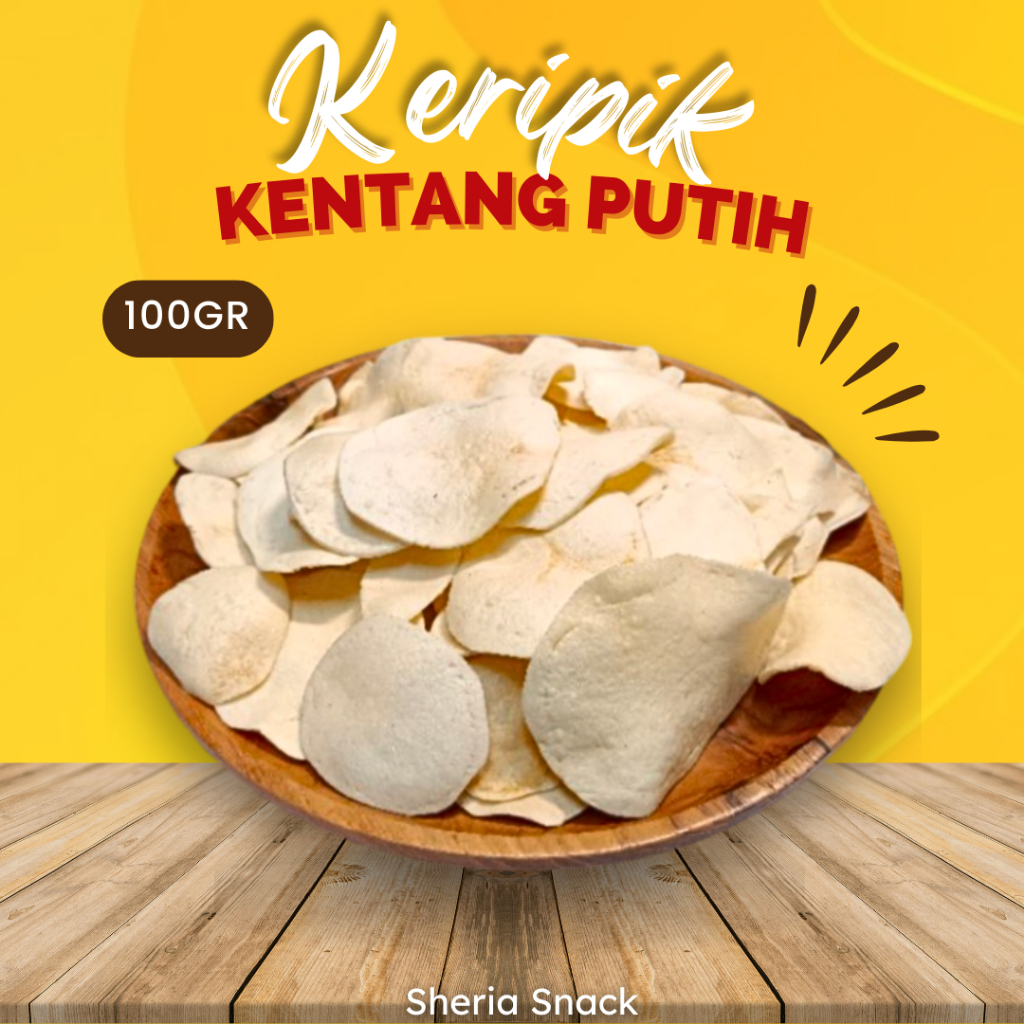 

Keripik Kentang Putih Asin Gurih - 250gr