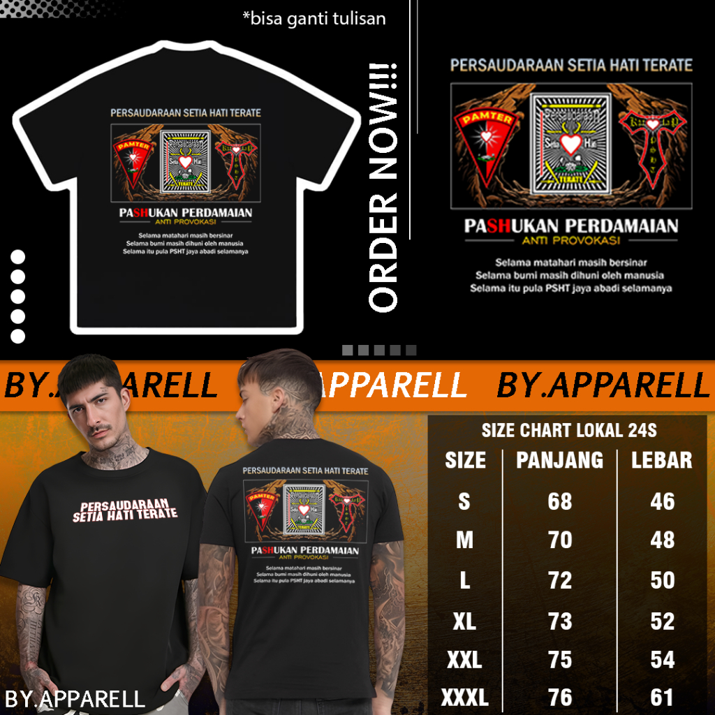 Kaos PSHT PaSHukan Perdamaian Korlap Pamter