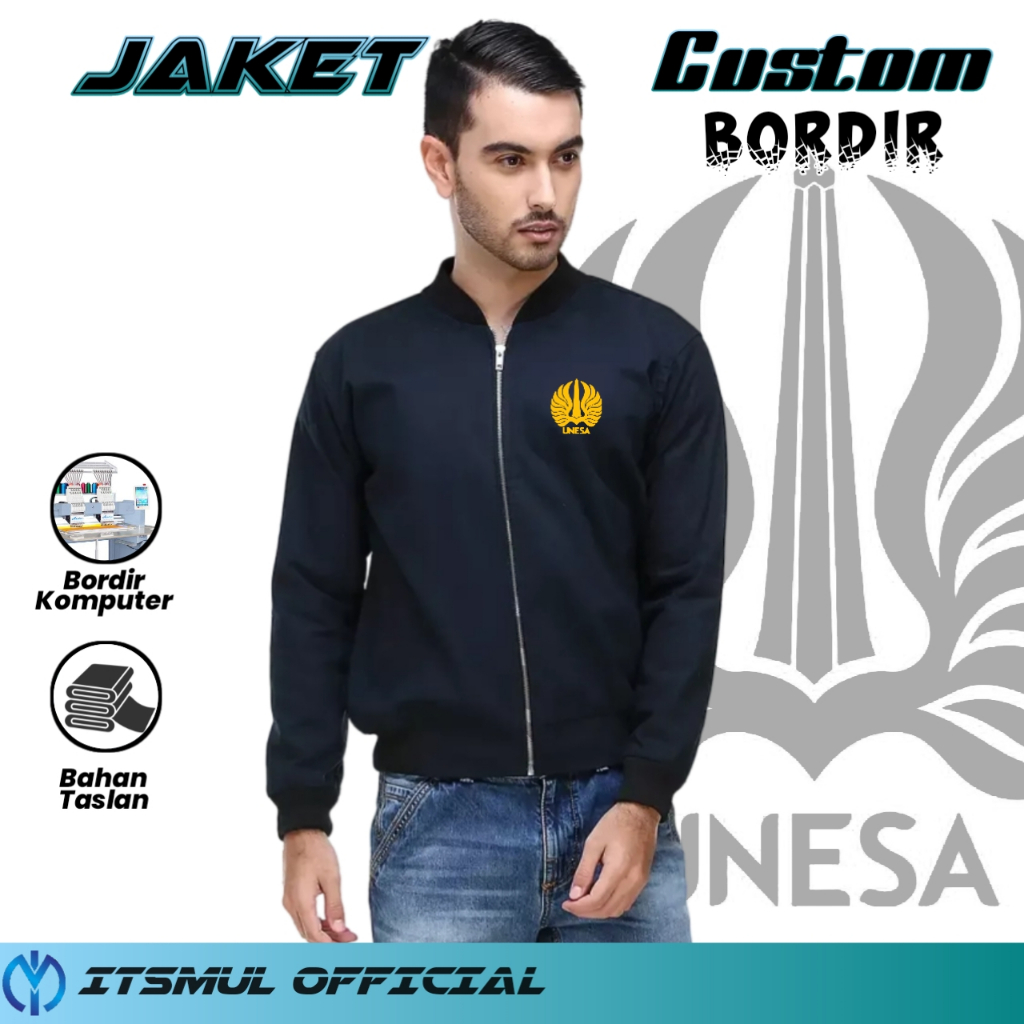 Jaket Unesa Universitas Negeri Surabaya Bordir