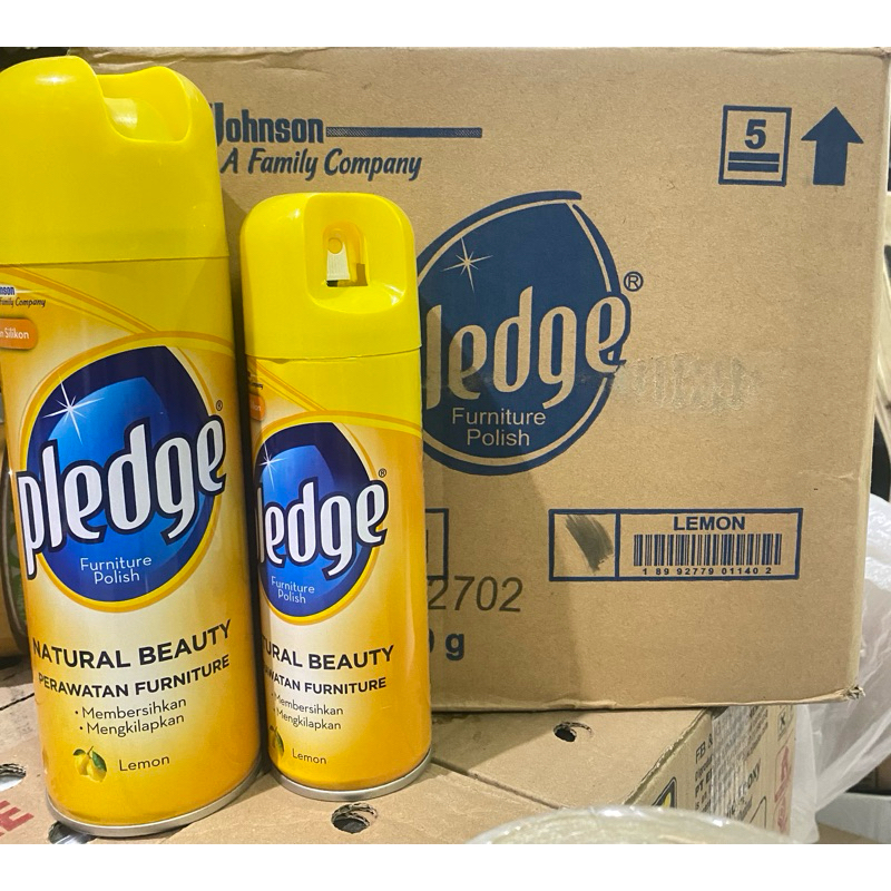 Pledge Lemon Aerosol Pengkilap Furnitur Body Motor/Mobil