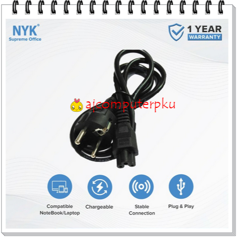 Kabel Power Notebook Laptop NYK Original tebal / Kabel Power Notebook Laptop Original tebal / Kabel 