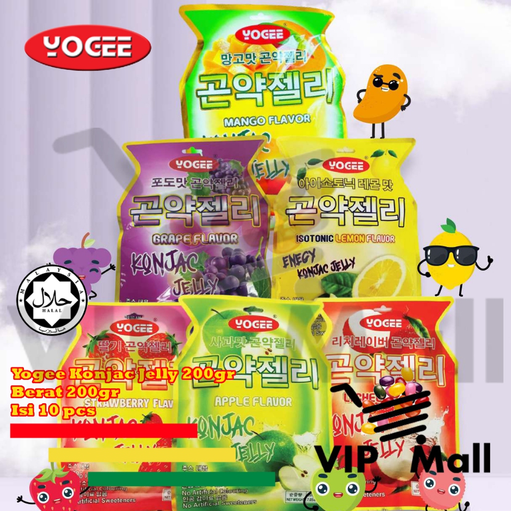 

Yogee Konjac Konnyaku Jelly 200g Isi 10pcs