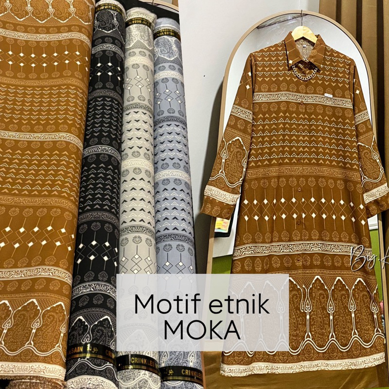 Atasan Motif Etnik Long Tunik Motif Jumbo