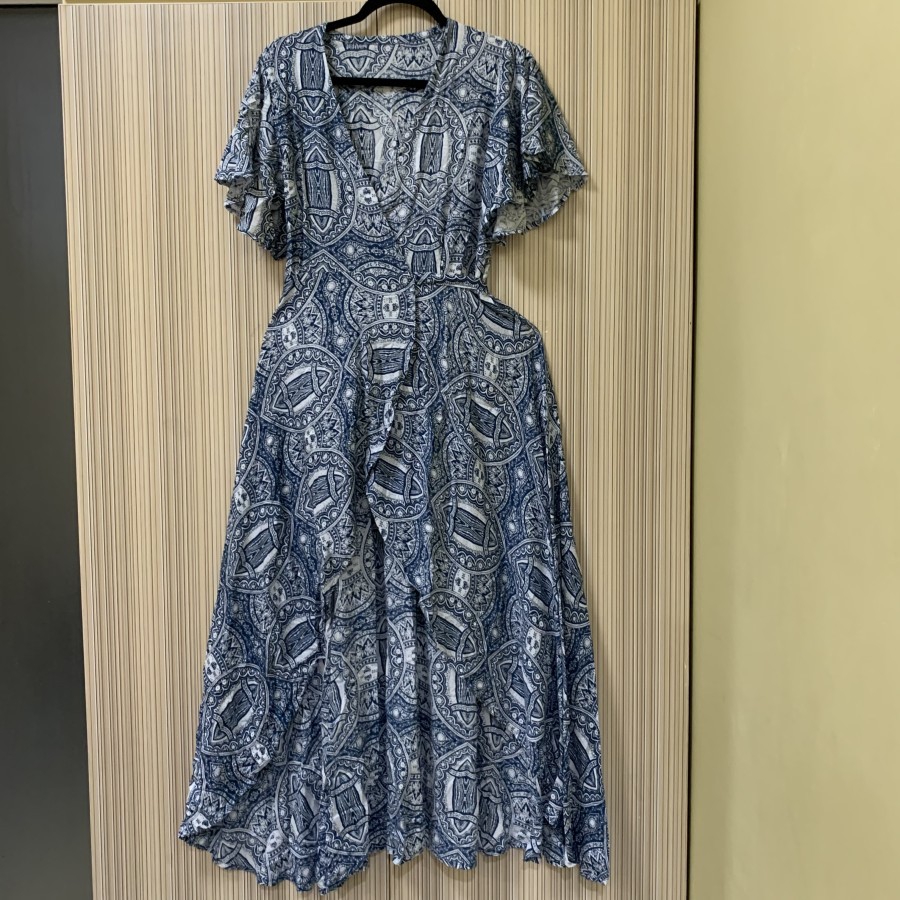 Dress bali/dress kimono/dress wanita/dress pantai/navy dress