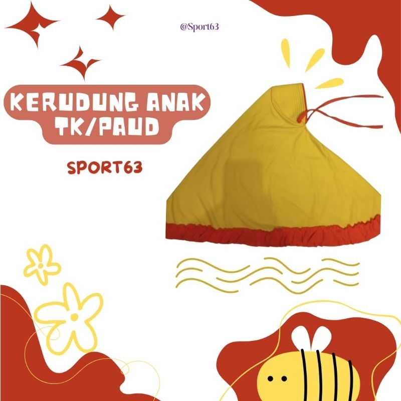 Kerudung anak TK/Paud/jilbab bargo anak TK/kerudung anak paud/kerudung sekolah anak/kerudung tk warn