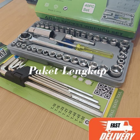 Istimewa Paket Kunci shock 4 pcs  Kunci L set 9 pcs Panjang Victory  Ready Cod  kunci sok full set l