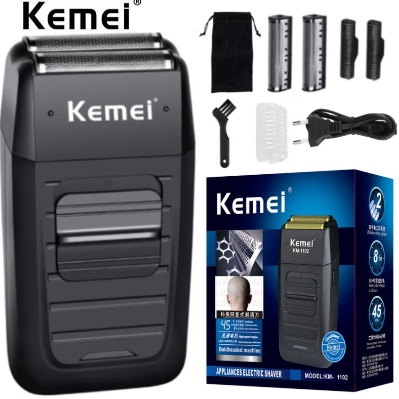 Harga Murah Kemei KM112 alat cukur kumis dan jenggot botak Recharger electric shaver