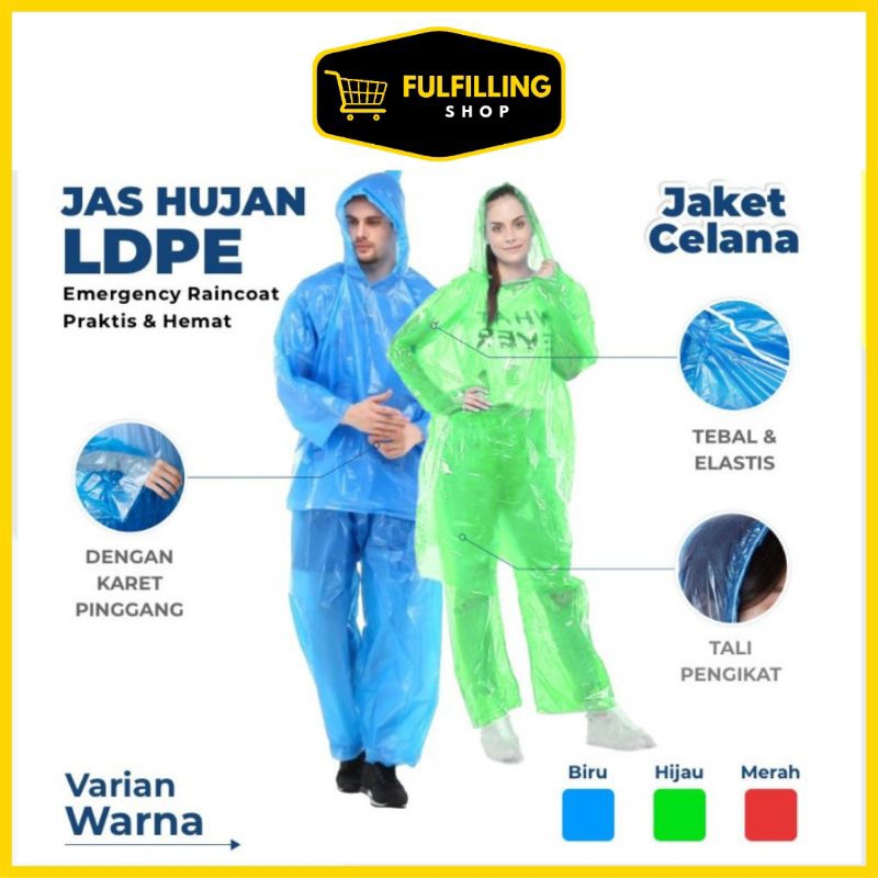 JAS HUJAN PLASTIK/ RAINCOAT/ MANTEL HUJAN
