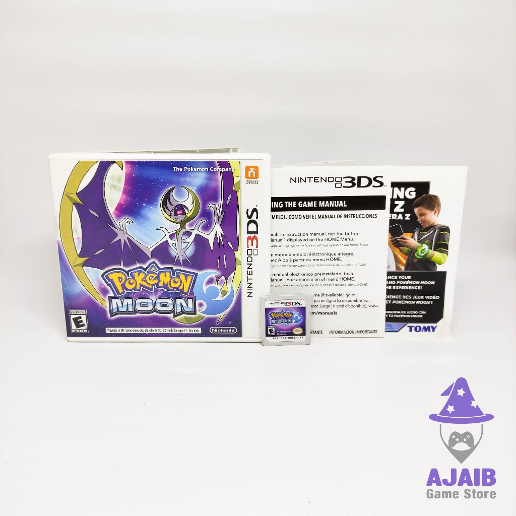 Pokemon Moon Nintendo 3DS 2DS Game Fullset