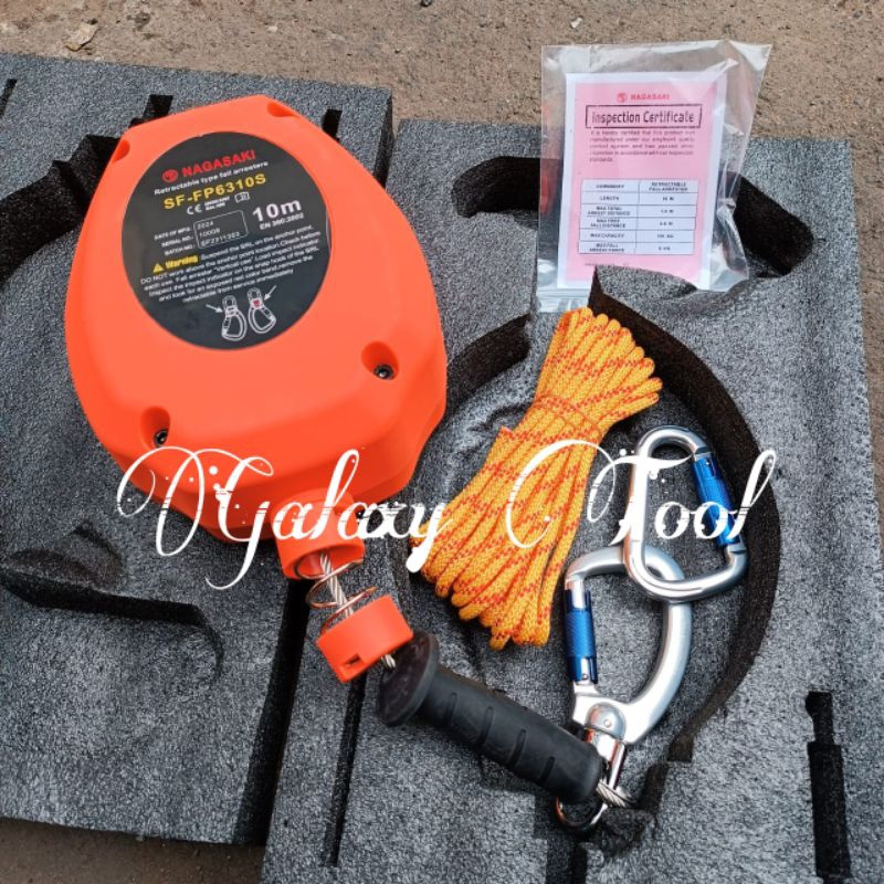 Fall Arrester 10 Meter Nagasaki Retractable fall Arester safety pengaman asli original