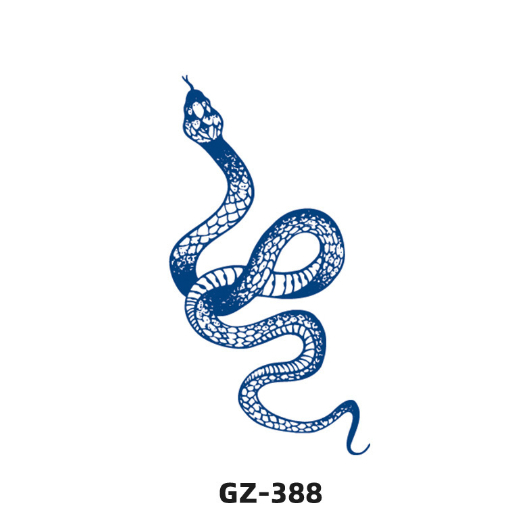 GZ 388 Tattoo Temporary Ular Premium Fruit Ink Semi permanent Tatto Temporer Snake stiker sementara