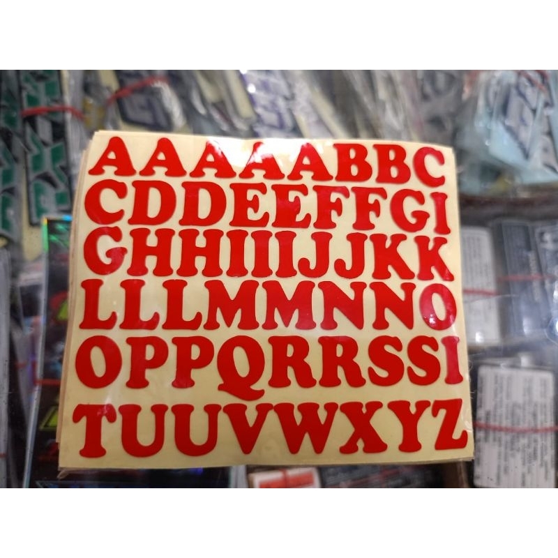 

STICKER METALIK A-B-C / STICKER SCOTLET METALIK HURUF