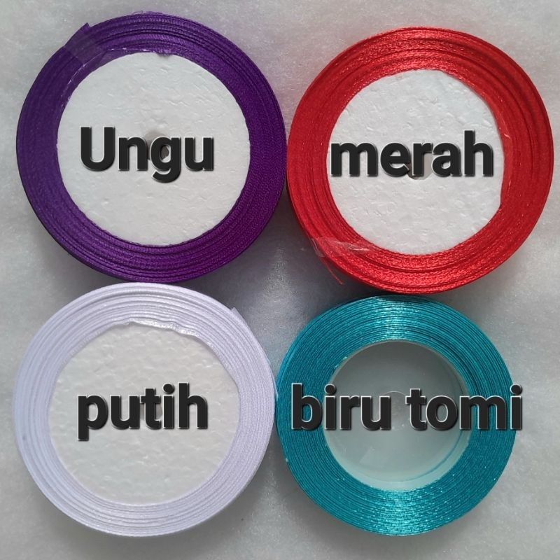 

[1 ROLL] PITA SATIN 0,6 CM Atau ¼ inchi