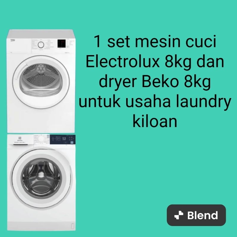 Mesin laundry harga 12jt 1 mesin cuci dan 1 mesin pengering