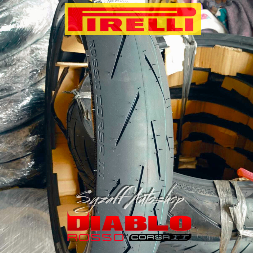 Ban 90/80 14 Pirelli Diablo Rosso corsa 2 corsa II 90/80 R14 untuk Motor matic  Vario, Scoopy, Spacy