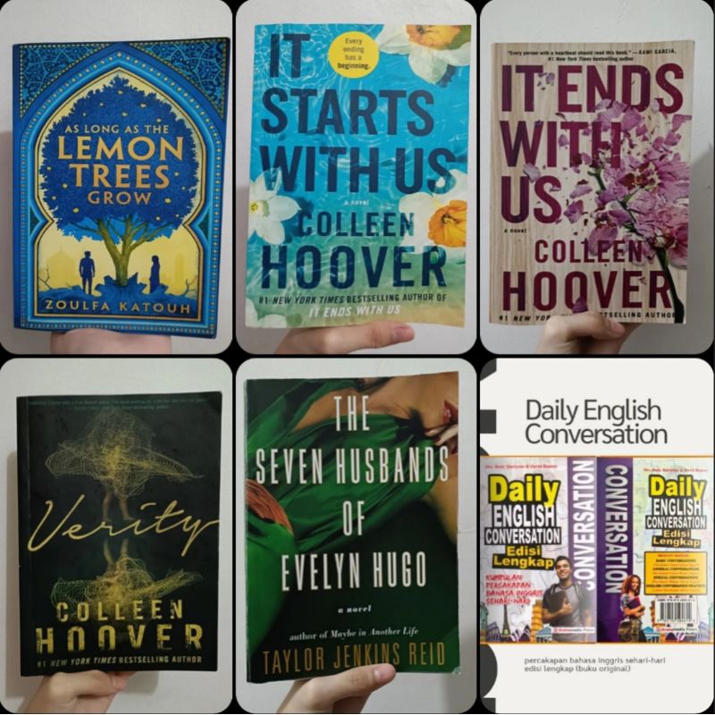 Novel Anak Indonesia dan Inggris | Seven Husbands of Evelyn Hugo | It Ends With Us