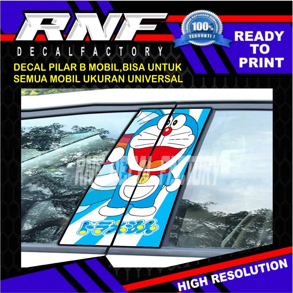 STIKER DECAL PILAR B MOBIL DORAEMON,STIKER PILAR CUSTOM