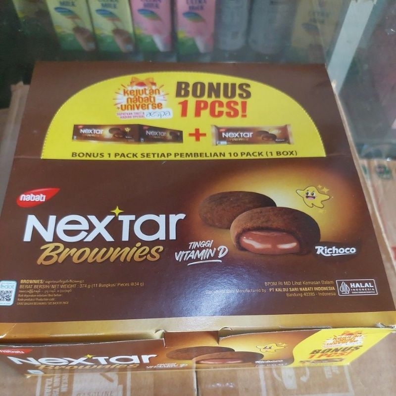 

NABATI NEXTAR BROWNIES COKLAT 1 BOX ISI 10 X 34 GRAM