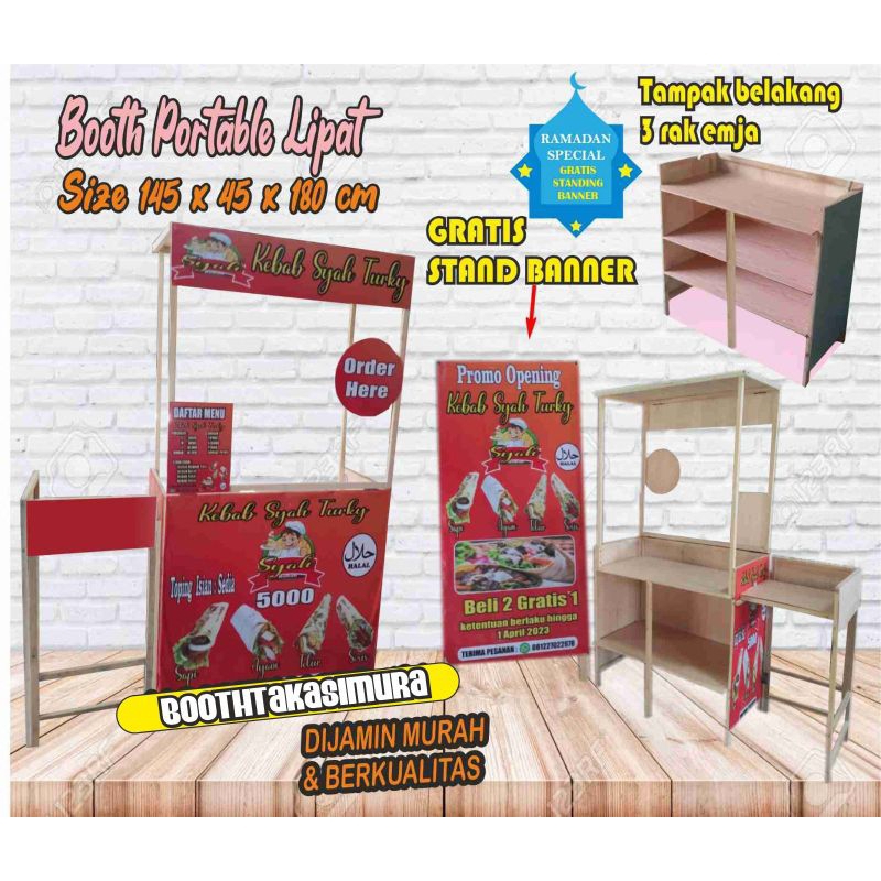 Booth portable / event desk / gerobak portable / booth / meja lipat