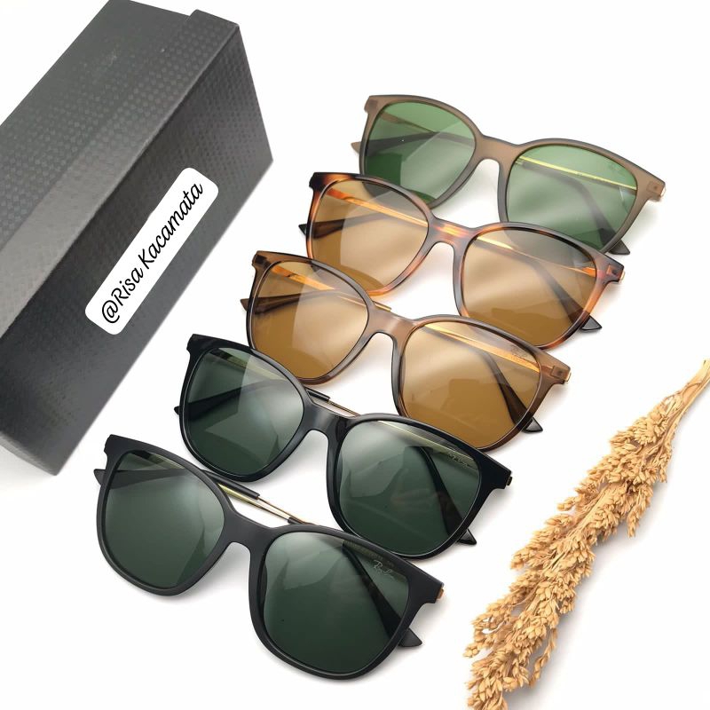 [ COD ] Kacamata Hitam Fashion Pri/Wanita Ray Ben Polarized Terbaru & Free Cleaners
