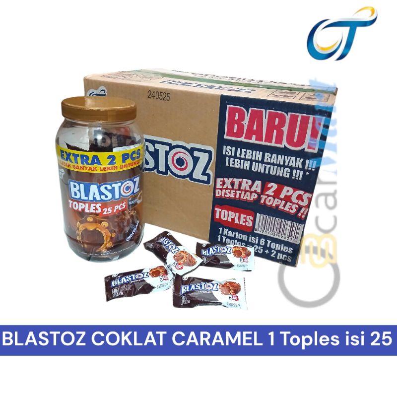 

[DEPO] BLASTOZ Wafer COKELAT CARAMEL 1 Toples isi 25 pcs