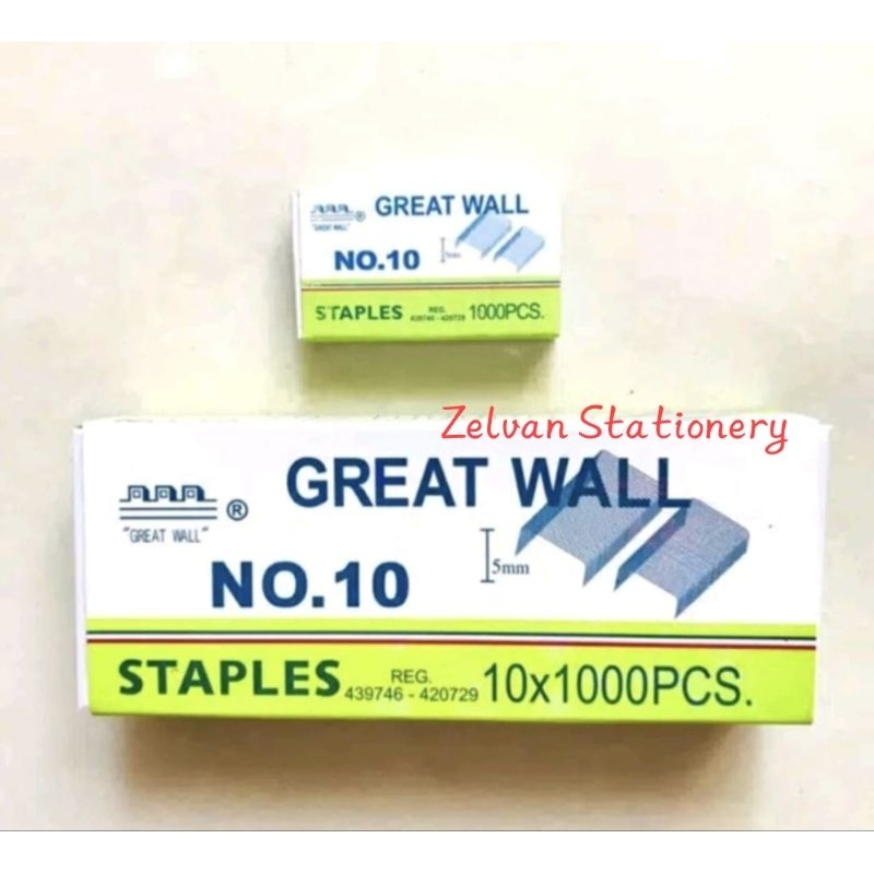 

Isi Staples GREATWALL no. 10 ORIGINAL