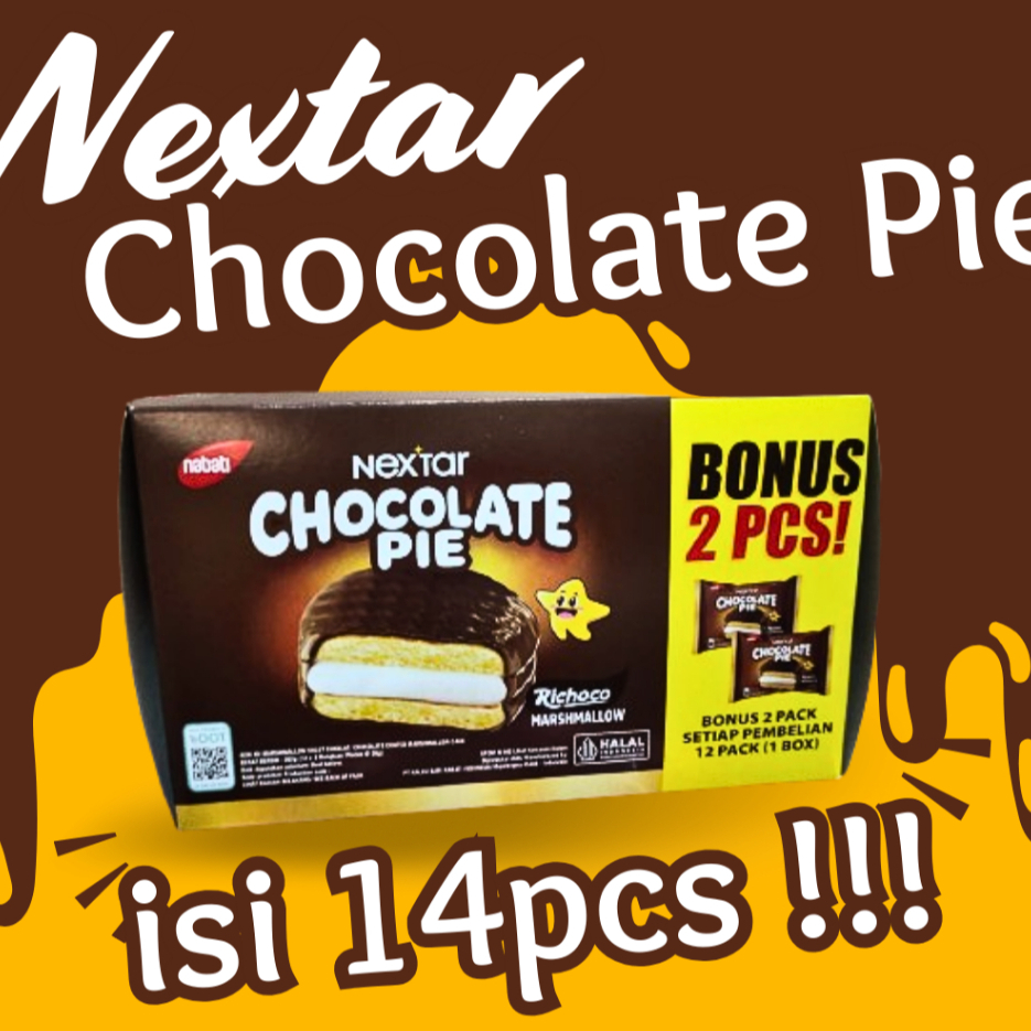 

Nextar chocolate pie Grosir per box isi 14 pcs