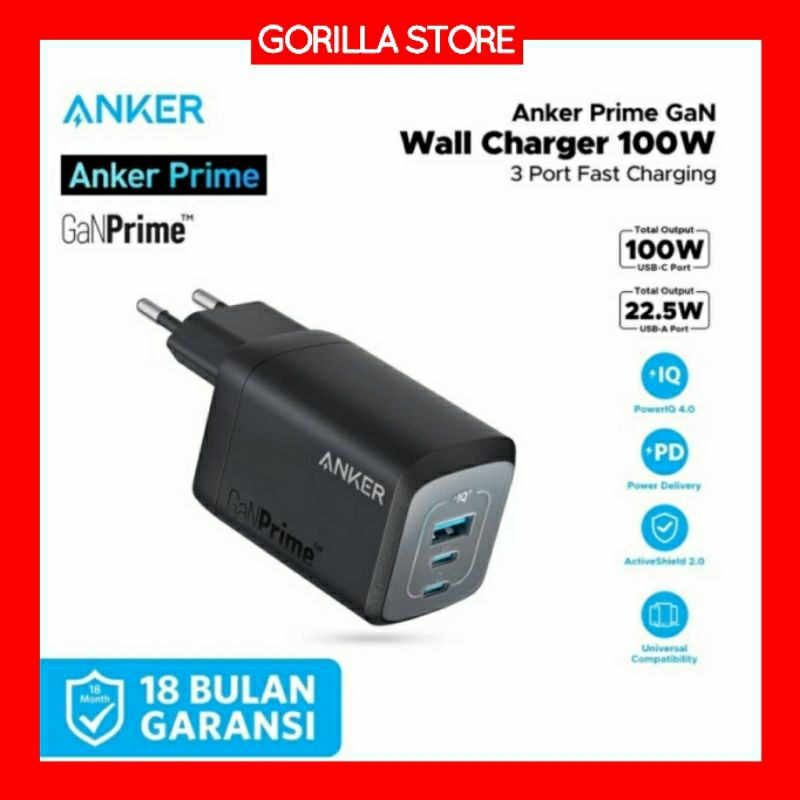 Wall Charger Anker GanPrime 100W - A2343