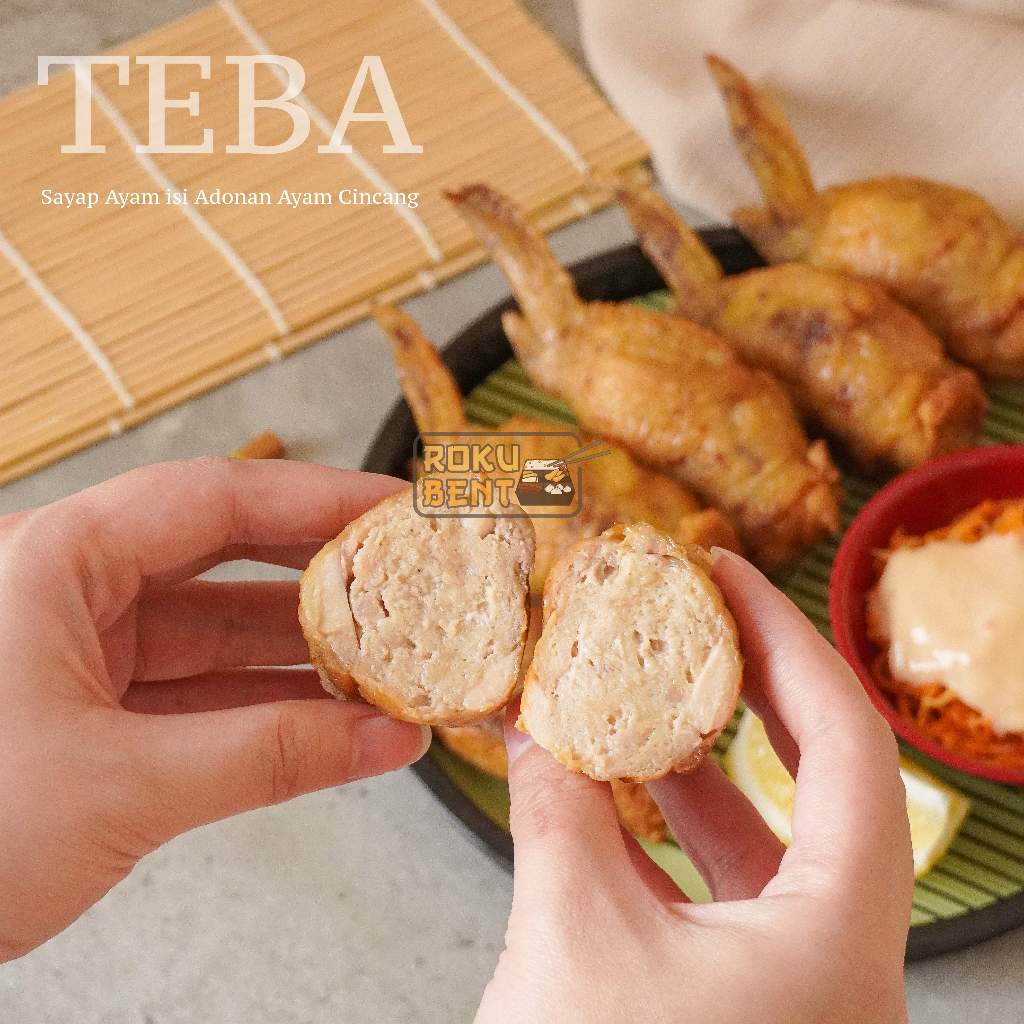 

Chicken Teba HALF Roku Bento Bandung isi 5 Frozen Sayap Ayam / Wing Lauk Bekal Praktis Siap Goreng