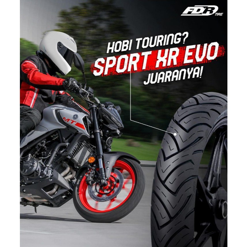 (BAYAR DITEMPAT) BAN FDR 100/70-14 SPORT XR EVO TUBELESS Ban Motor MIO X RIDE 125, FINO 125, SOUL GT