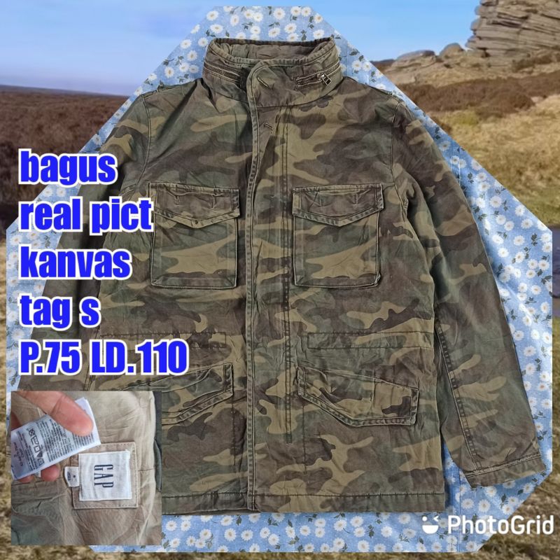 jaket  work kerja casual parka army military m65 como gap kanvas