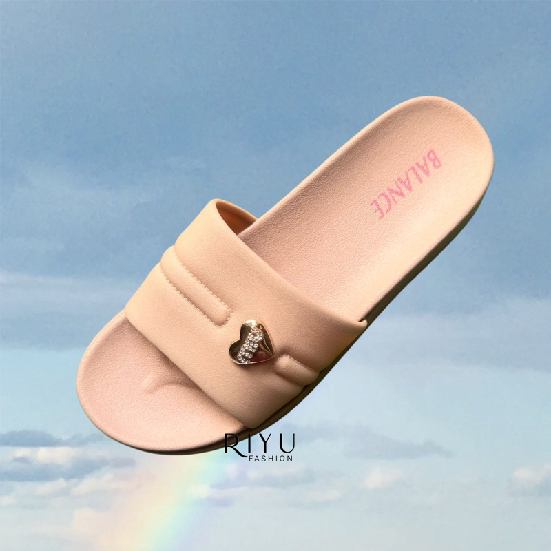 Sandal Wedges Wanita Selop Karet Jelly Balance 1419