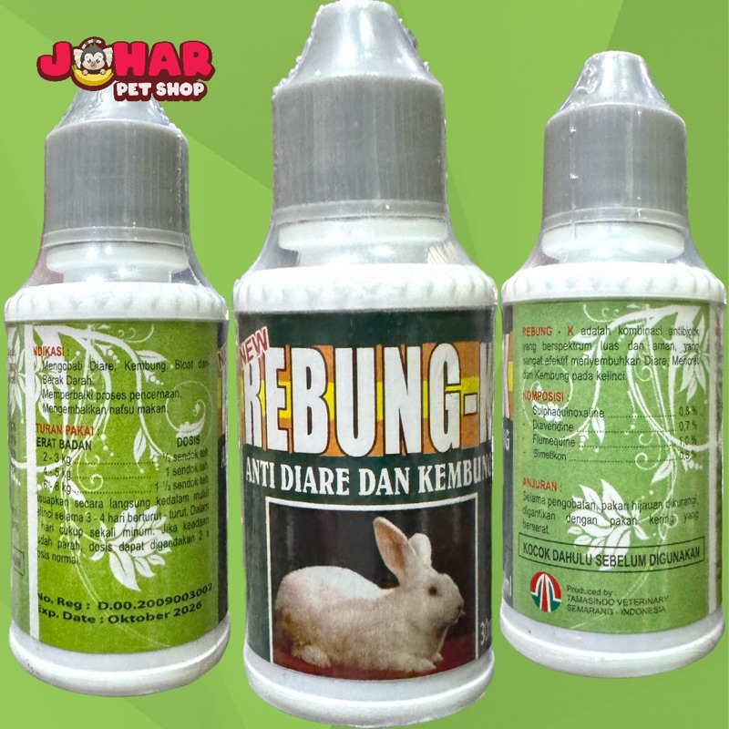 rebung kelinci 30ml obat anti diare mencret kembung pada kelinci