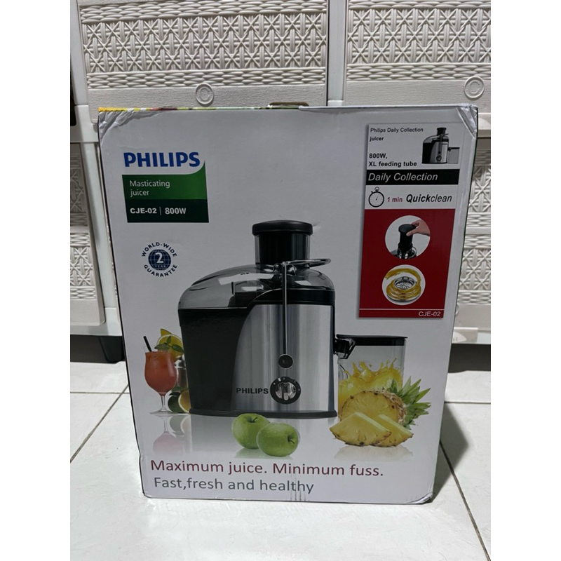 Philips Juicer Extractor 800W juser buah tanpa ampas 99% Fresh Fruit Juice Extraction Blender Maker 