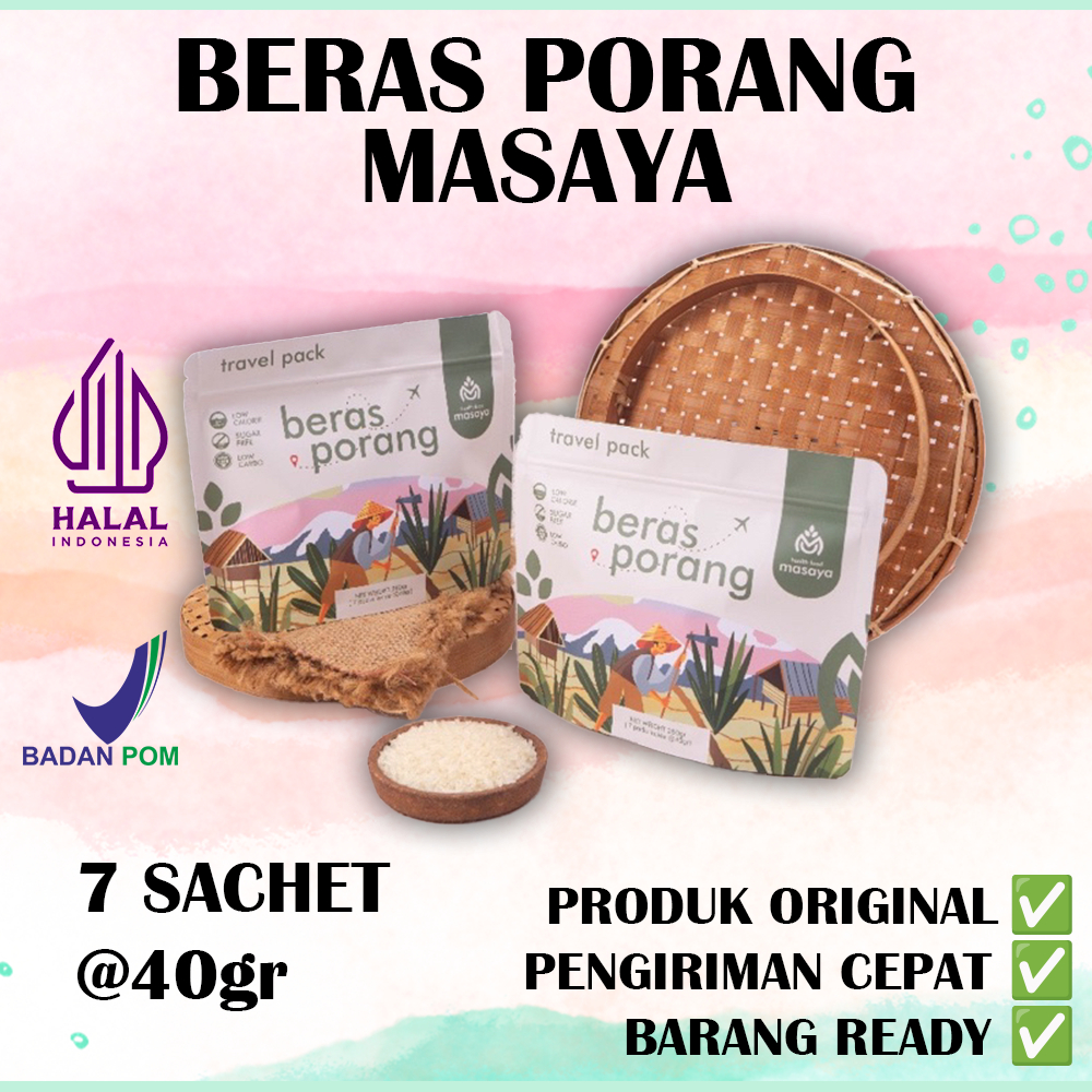 

Masaya Beras Porang Travel Pack Isi 7 Sachet @40gr