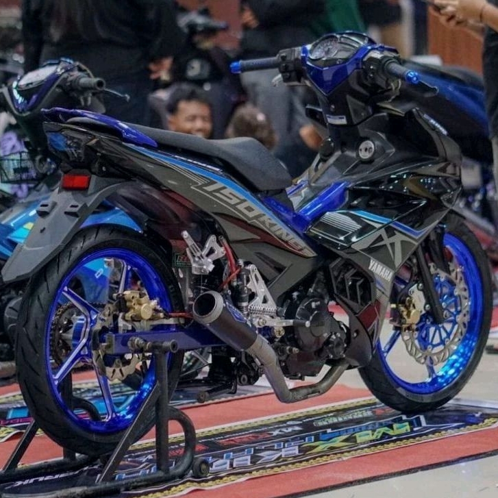 stripping lis body standar ori Yamaha Jupiter mx king 150 Tahun 2017 warna biru | mx king 150 2017 b