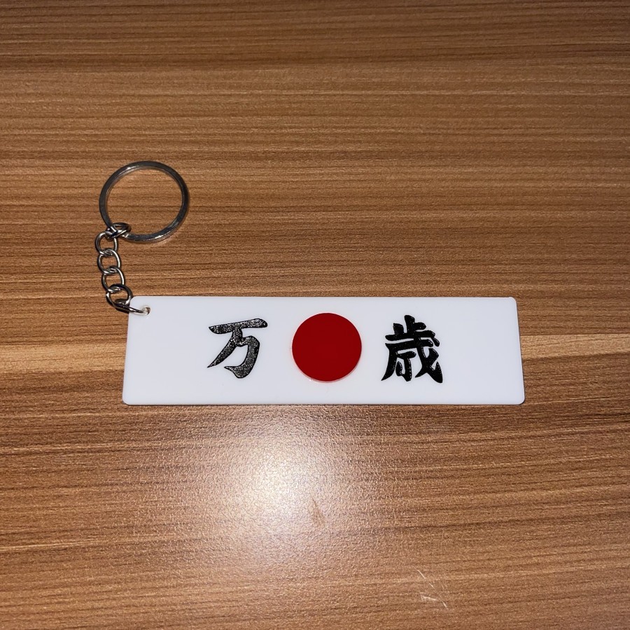 Gantungan Kunci Headband Jepang Banzai Perang Dunia 2 Japan WW2 Kamikaze Timbul MURAH