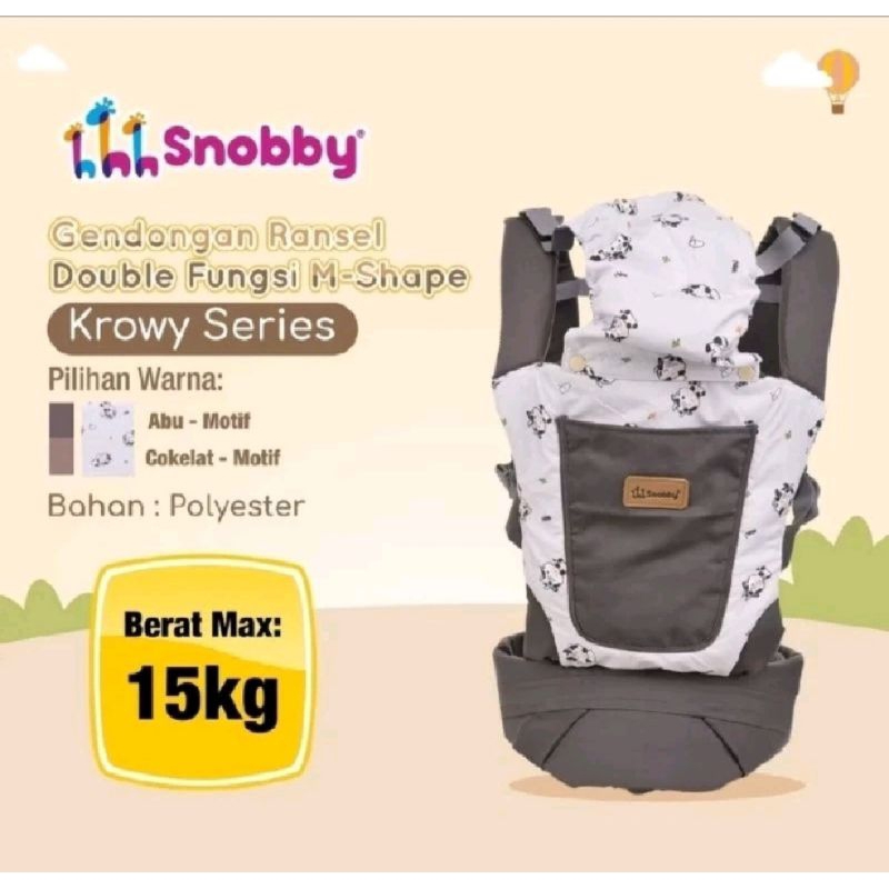 SNOBBY Gendongan ransel M-Shape double function Krowy series