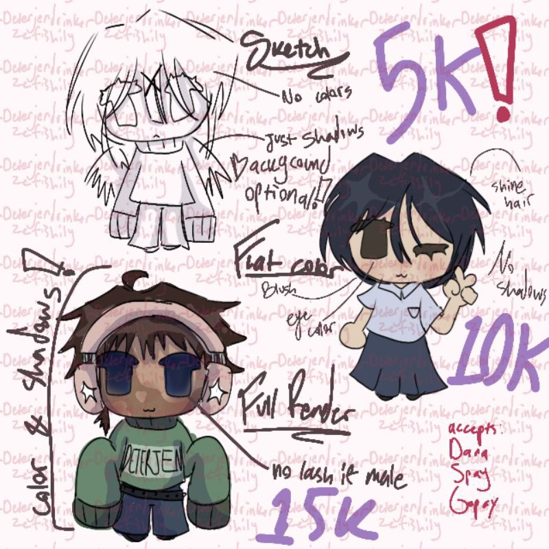 ze's chibi art commission (limited)☆