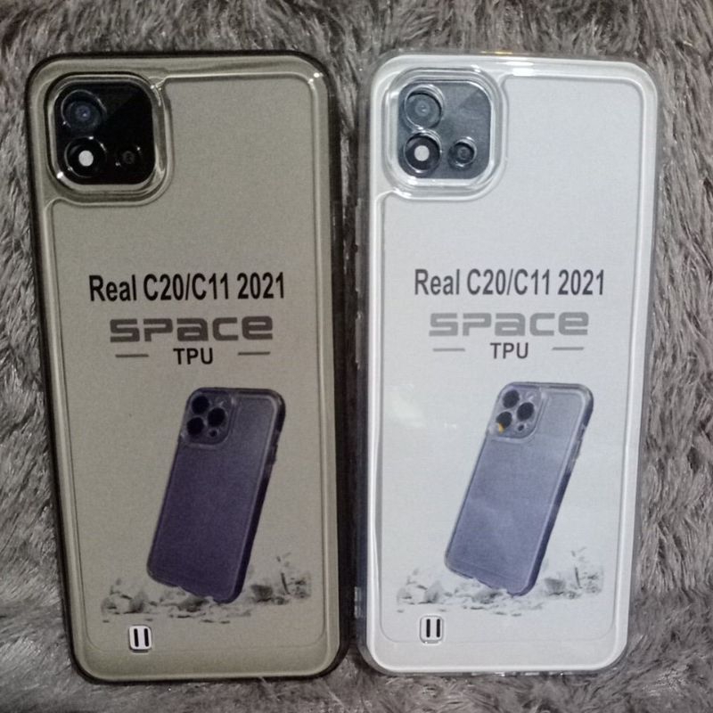 Softcase Casing REALME C20 C11 2021 Selikon Bening Trasparan Pelindung belakang HP+Camera
