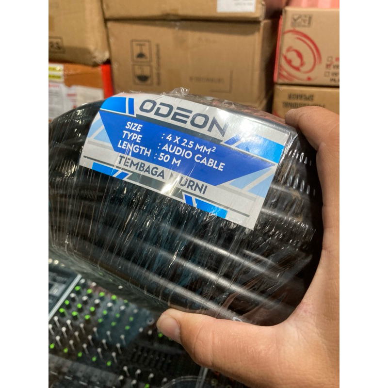 Kabel Speaker Audio NYYHY Odeon 4x2,5mm 4x2.5mm 4x2,5 4x2.5 mm Roll 50 Meter 50 M Hitam ORI Lentur