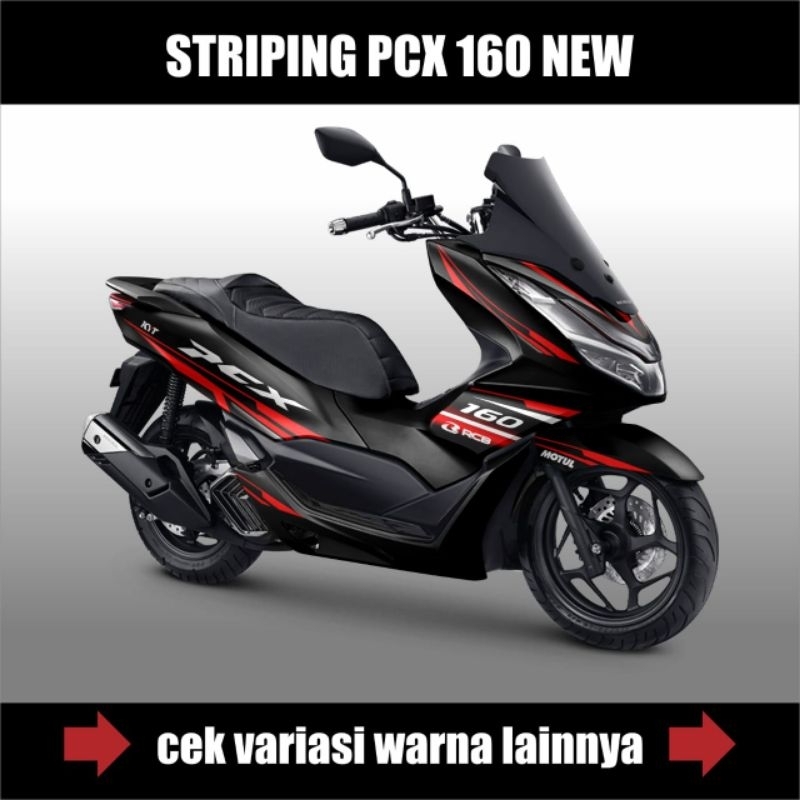 Striping Stiker Motor Pcx New 160 Variasi 04 / Sticker Decal Honda Pcx 160 Baru Motif Racing