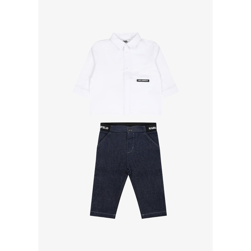 K*RL LAGERFELD logo waistband set shirt and pants 18m set karl anak cowok- Babybrandedshop