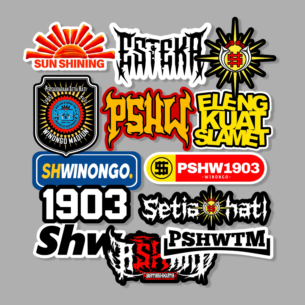 

STICKER PSHW WINONGO ISI 13pcs - ANTI AIR, STICKER PERGURUAN | STICKER SILAT, HELM, LAPTOP, CASE HP VOL 13