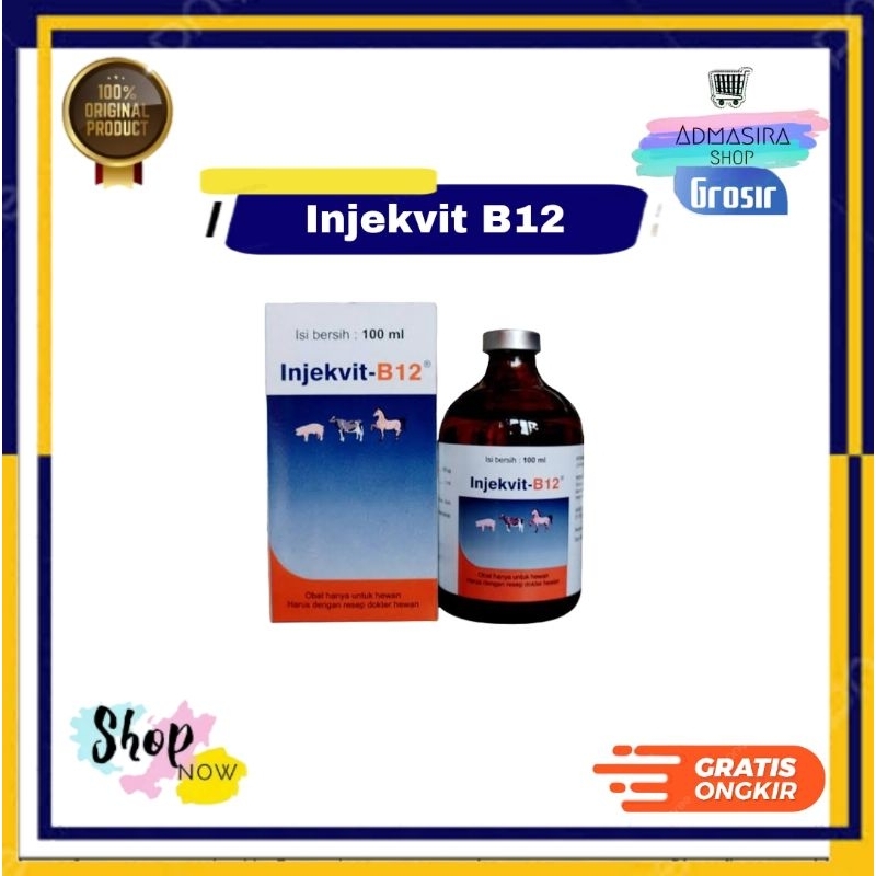 INJEKVIT B12 100ml Medion Obat untuk Anemia dan Nafsu Makan Sapi Kambing Babi Hewan