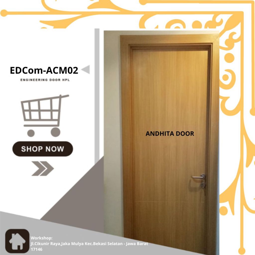 Engineering Door HPL, Kusen, Handle Set (EDCom-ACM02)