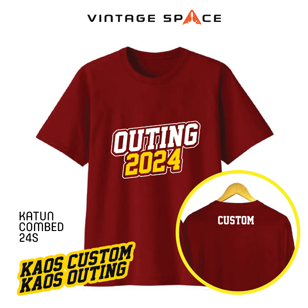 KAOS GATHERING/ KAOS CUSTOM BAHAN KATUN COMBED 24S / KAOS CUSTOM