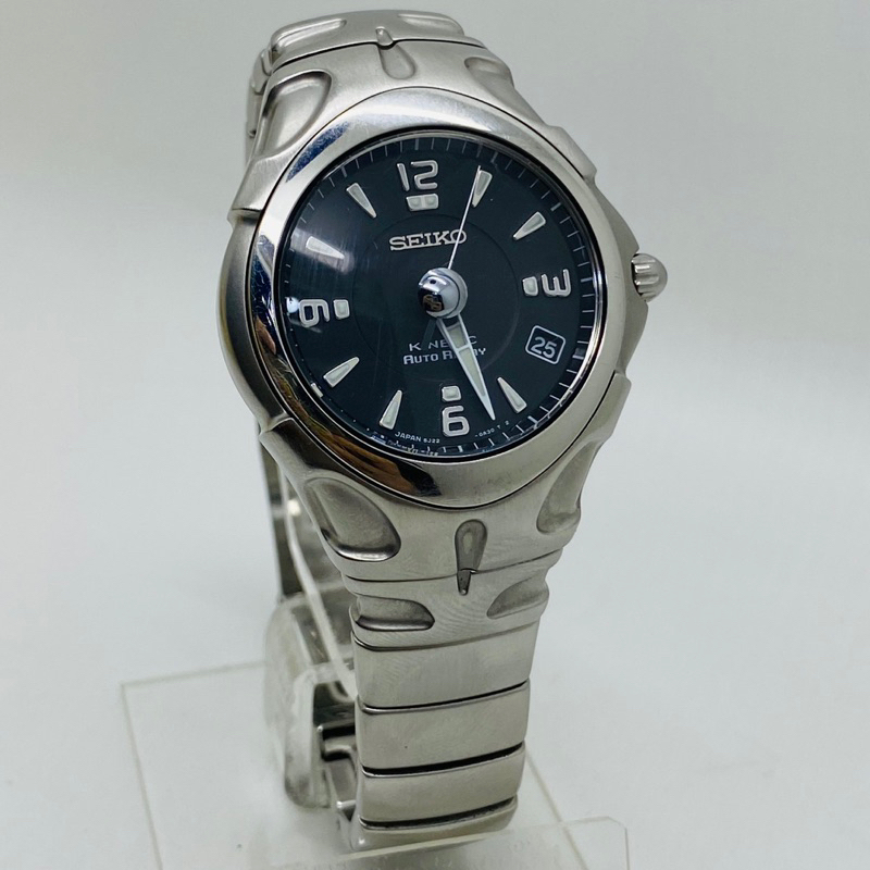 Seiko Kinetic 5J22-0A30 Auto Relay Black Dial Made in Japan