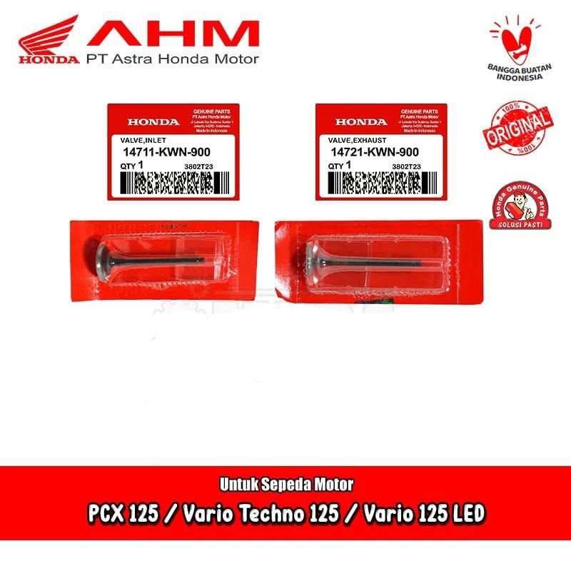 14711 KWN  900 inlet 14721 KWN 900 ex klep set KWN vario 125 ori ahm