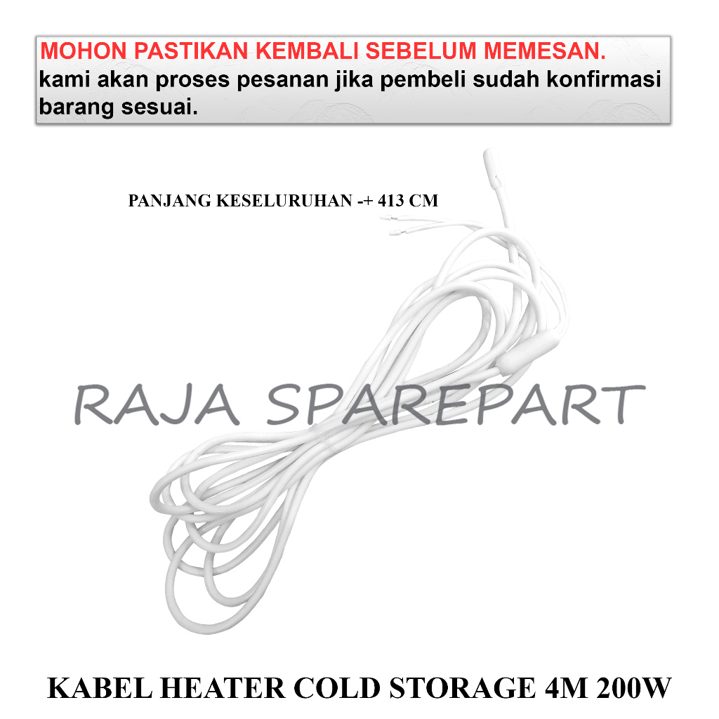 KHC4 COLD STORAGE CABLE / KABEL HEATER PEMANAS / KABEL HEATER COLD STORAGE 4M 200W